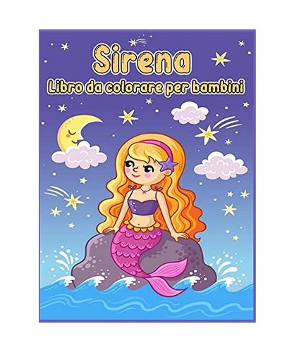 Libro colorare sirena per - da,