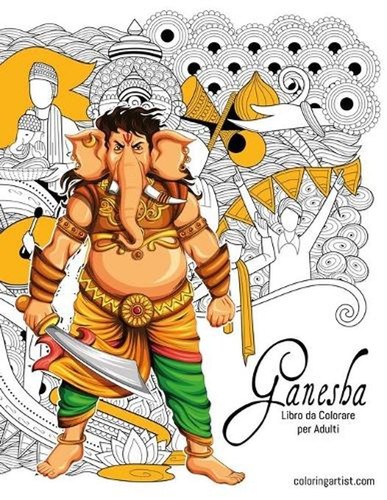 Ganesha libro colorare per - ganesha,