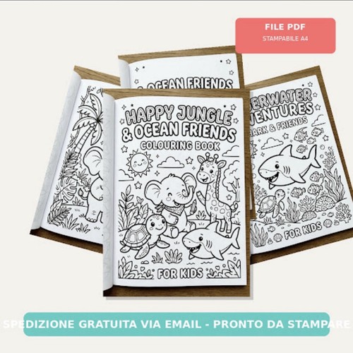 Libro colorare per bambini - colorare,
