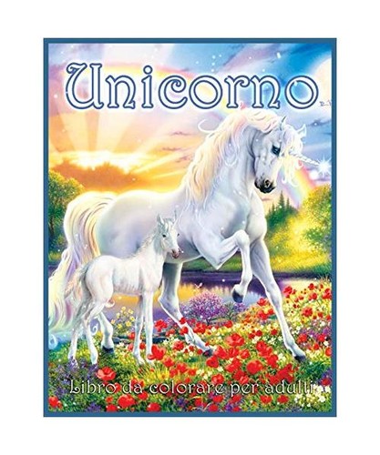 Unicorno libro colorare - libro,