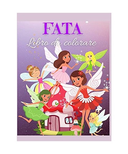 Fata libro colorare - libro, colorare: