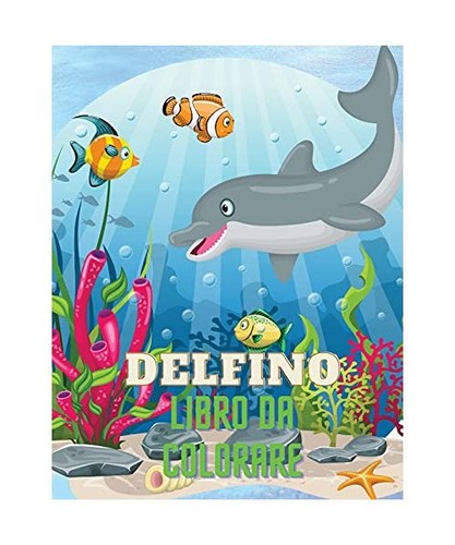 Delfino libro colorare - libro, da