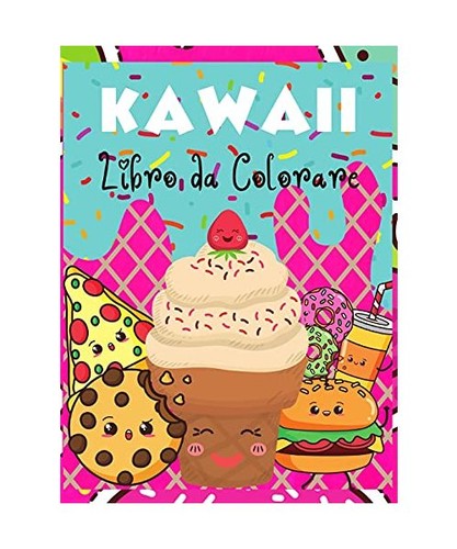 Kawaii libro colorare - kawaii,