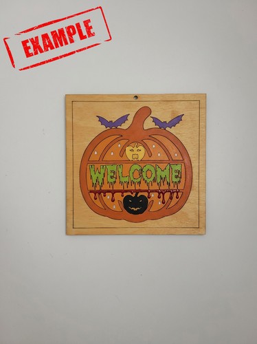 Targa legno halloween - ", "