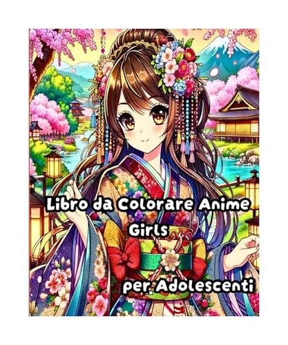Libro colorare anime girls - da,
